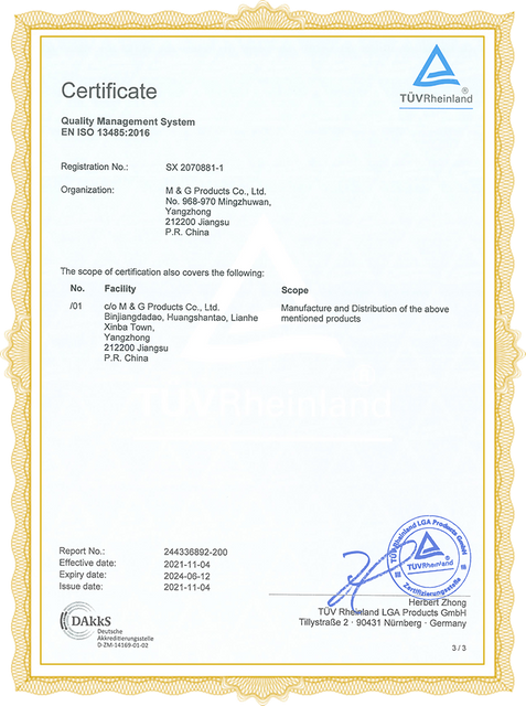 CE &amp; ISO TUV Certificate