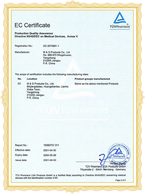 CE &amp; ISO TUV Certificate