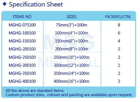 Pack heat-seal sterilization reels gusseted -